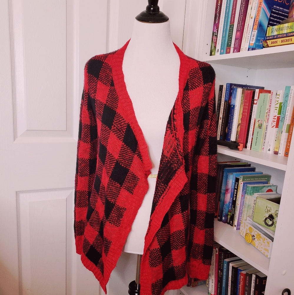 Soft Plaid Arizona Sweater Cardigan